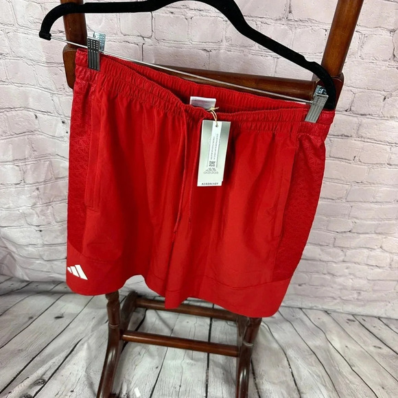 NWT men's adidas red training shorts size medium activewear - Picture 1 of 6